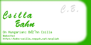 csilla bahn business card